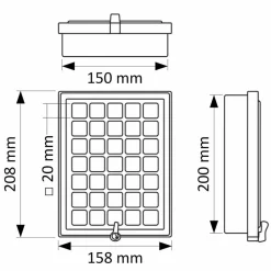 Ventil imkanal rektangulär vit
