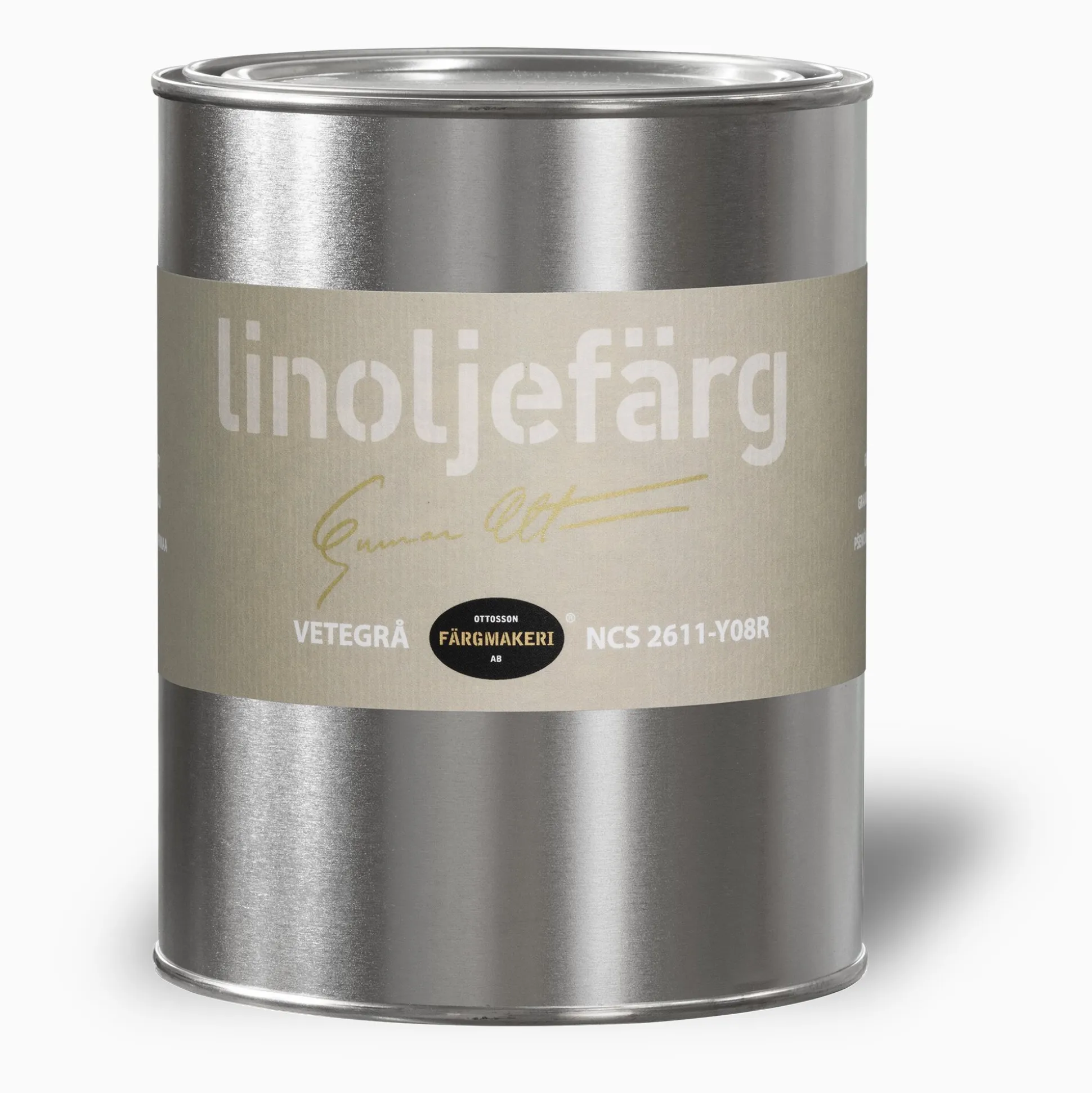 Vetegrå linoljefärg provburk