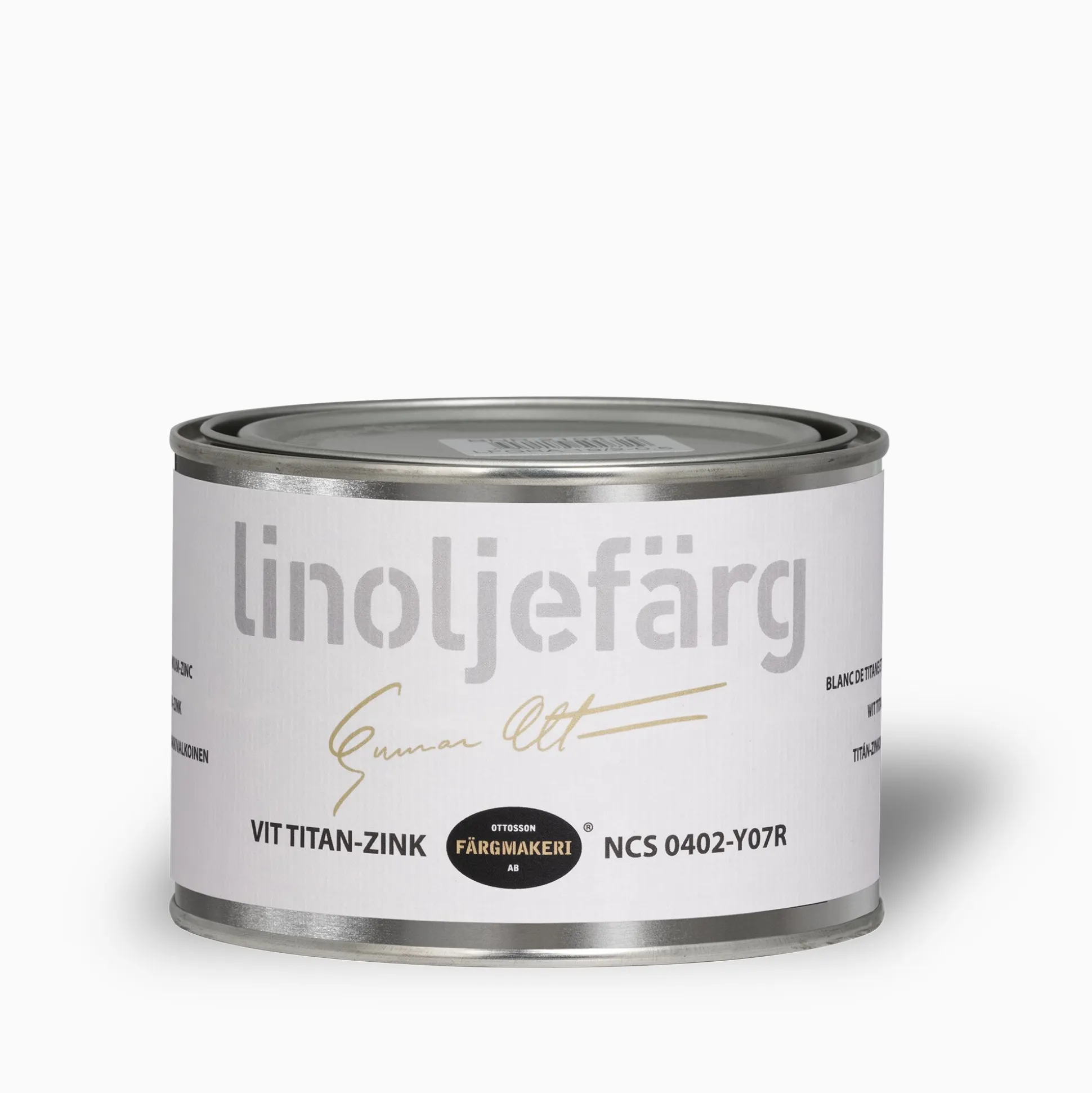 Vit Titan/Zink linoljefärg provburk