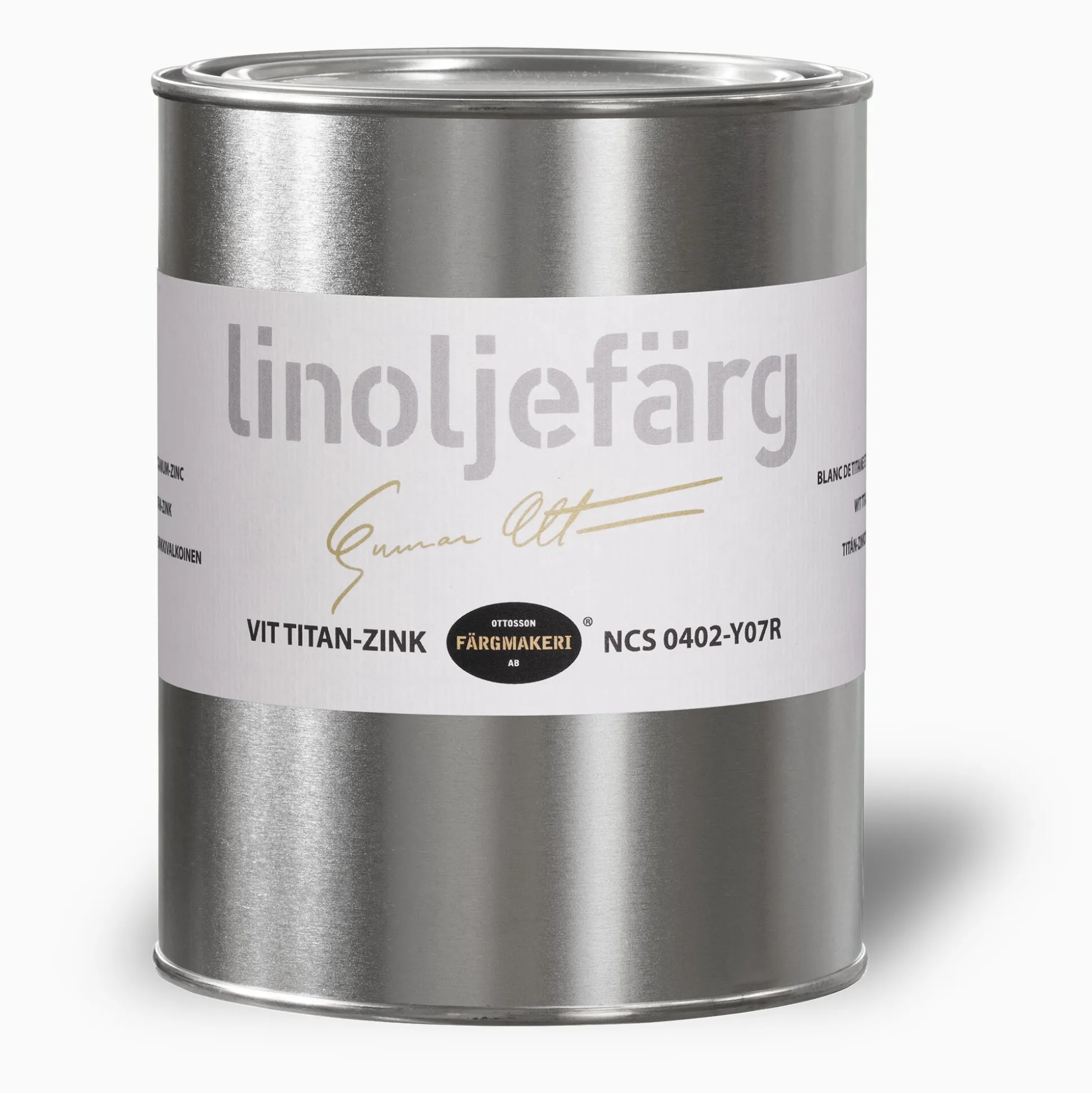 Vit Titan/Zink linoljefärg provburk