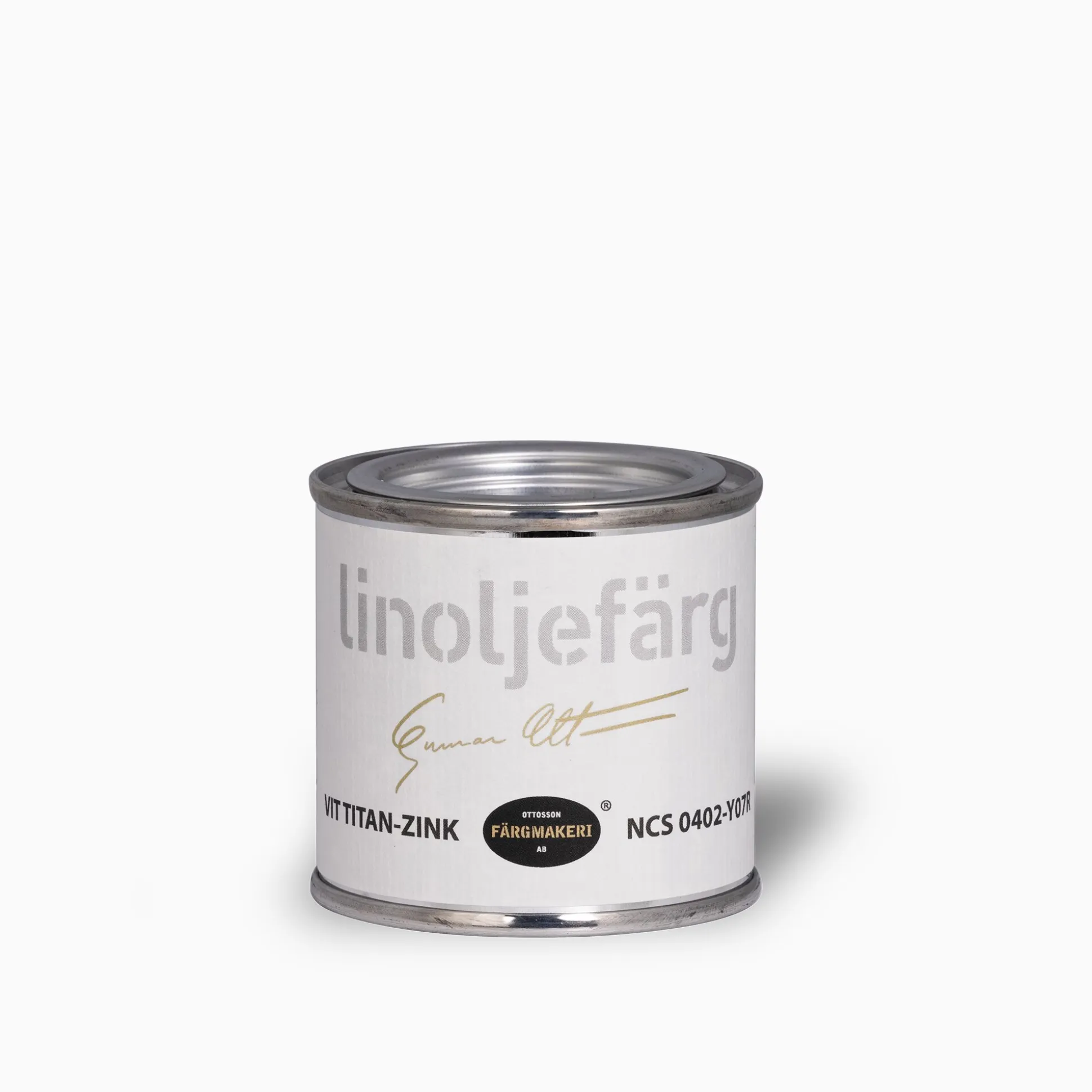 Vit Titan/Zink linoljefärg provburk