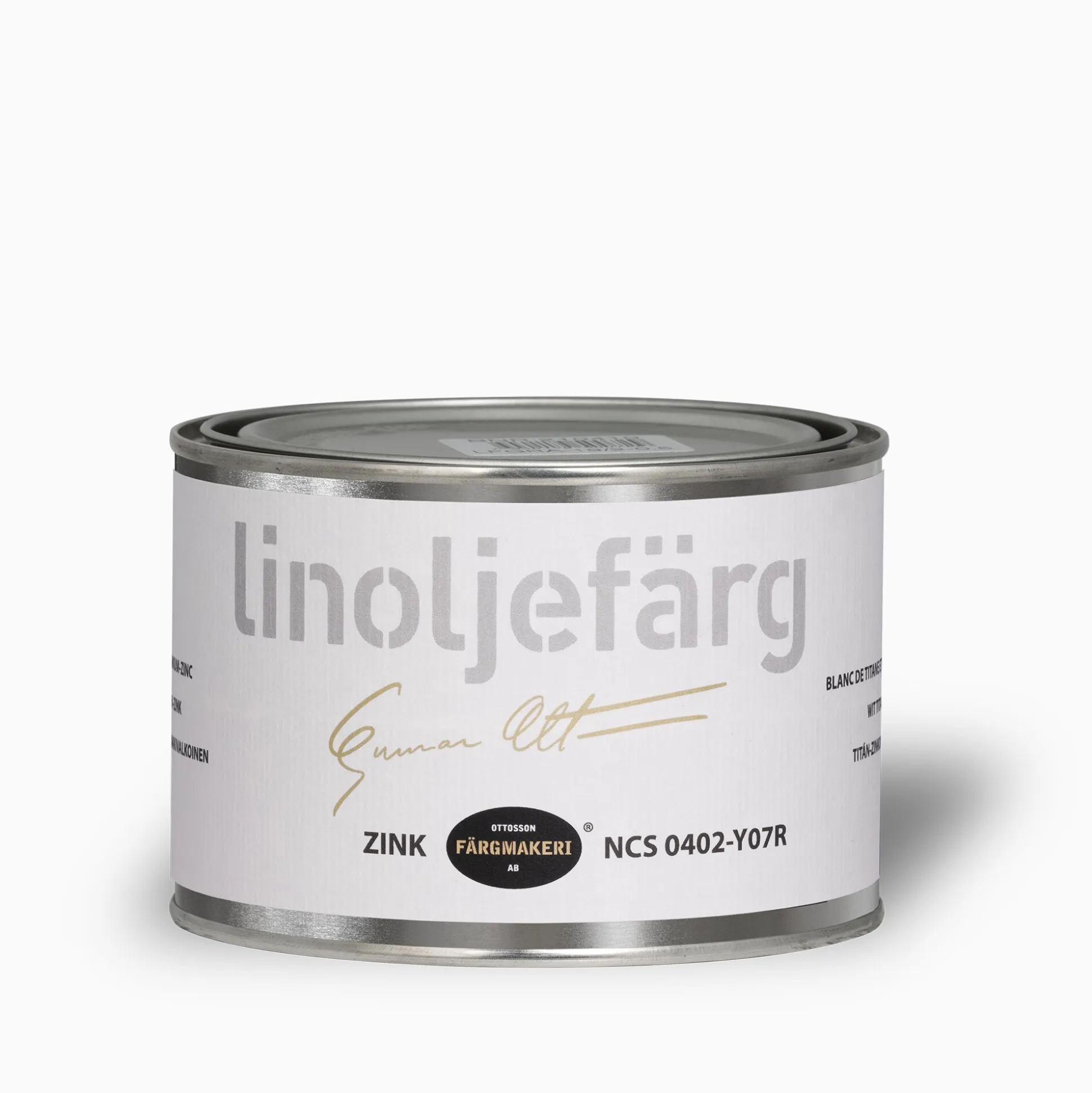 Zinkvit linoljefärg 500 ml